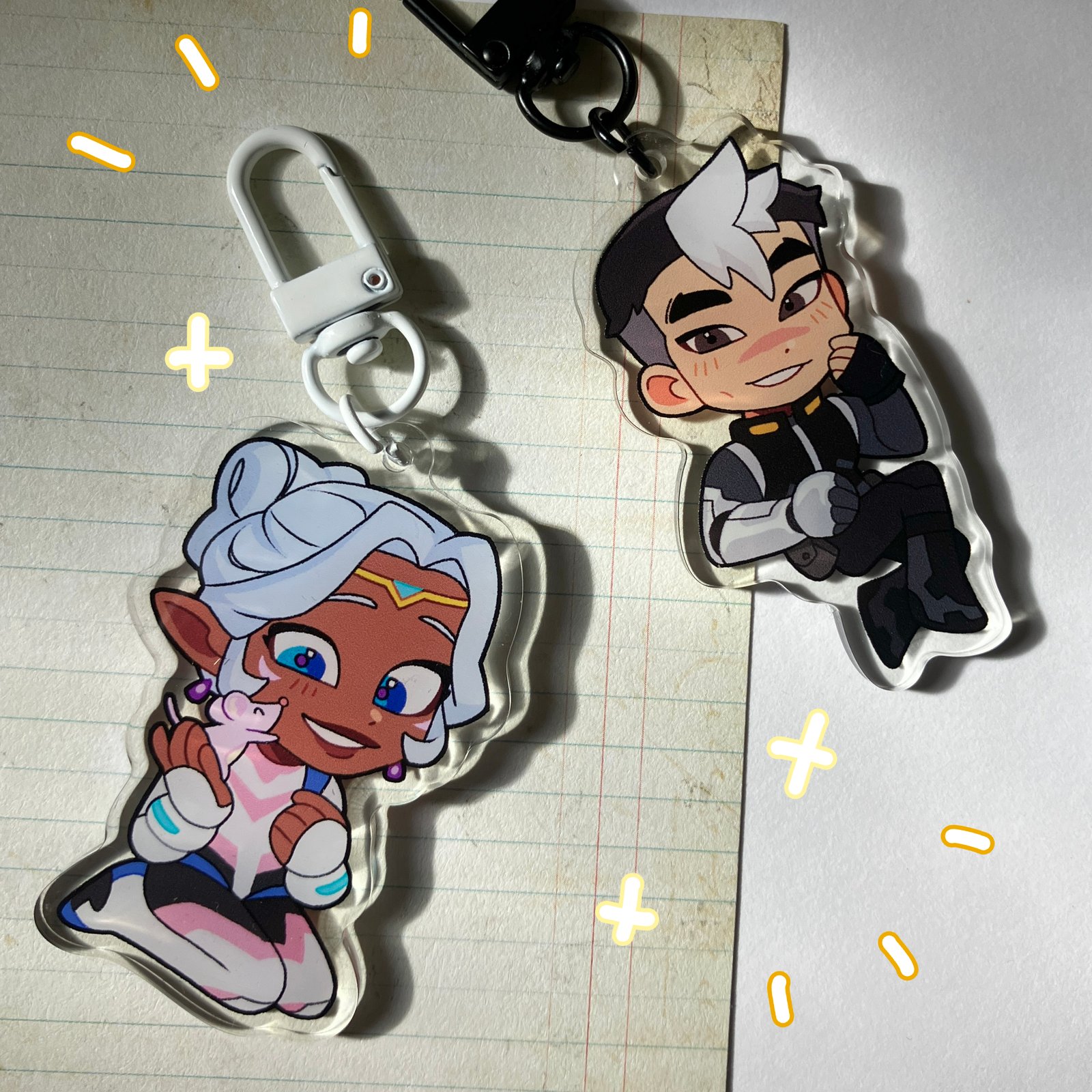 VLD Garrison gold acrylic charms authentic